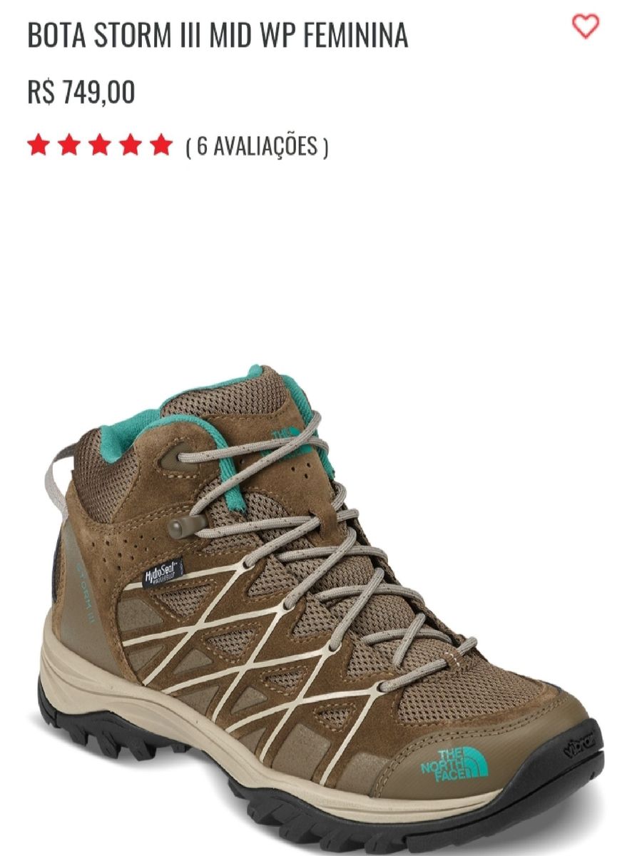 north face bota feminina