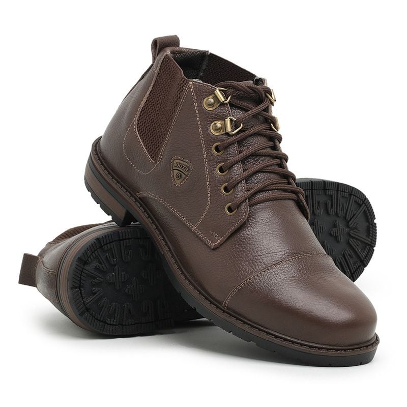 Topvivi-Bota de couro casual masculina, sapato esportivo com corte