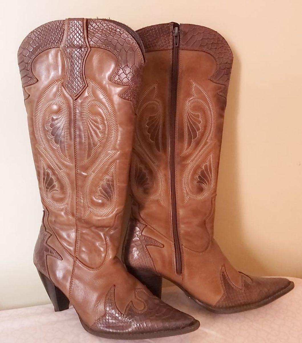 bota de couro perlatto