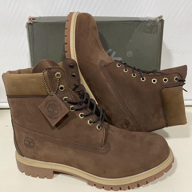 Bota Timberland Premium Waterproof Dark Brown Tamanho 44 Nova