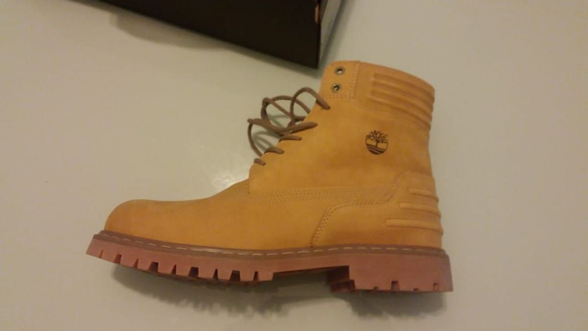 bota couro timberland factory 73 marrom