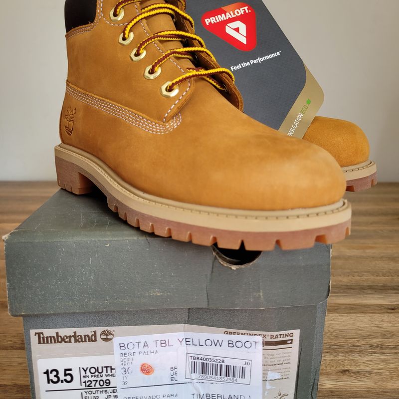 Bota Timberland Yellow Boot 30 Br Cal ado Infantil para Meninos
