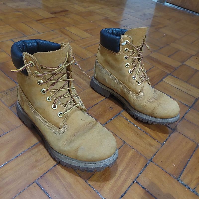 Couro Timberland Bota Amarela Timberland Feminina Bota Timberland
