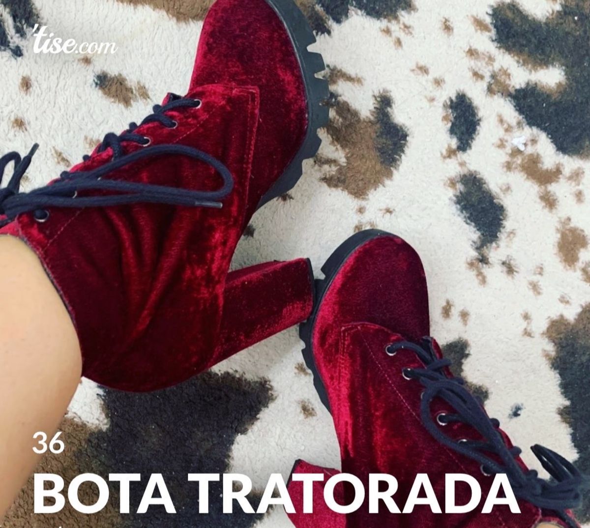 bota tratorada veludo