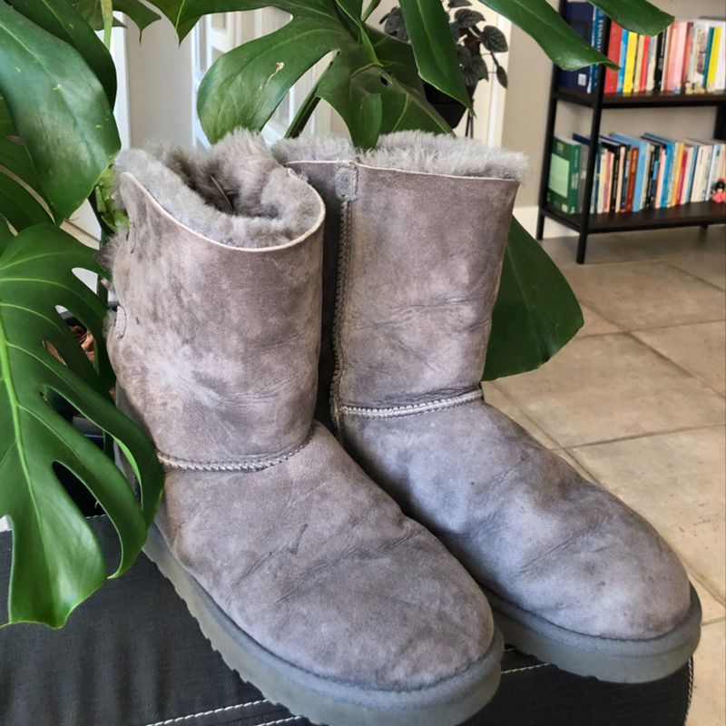 Bota Ugg Original Cinza Laços | Bota Feminina Ugg Usado 66882848
