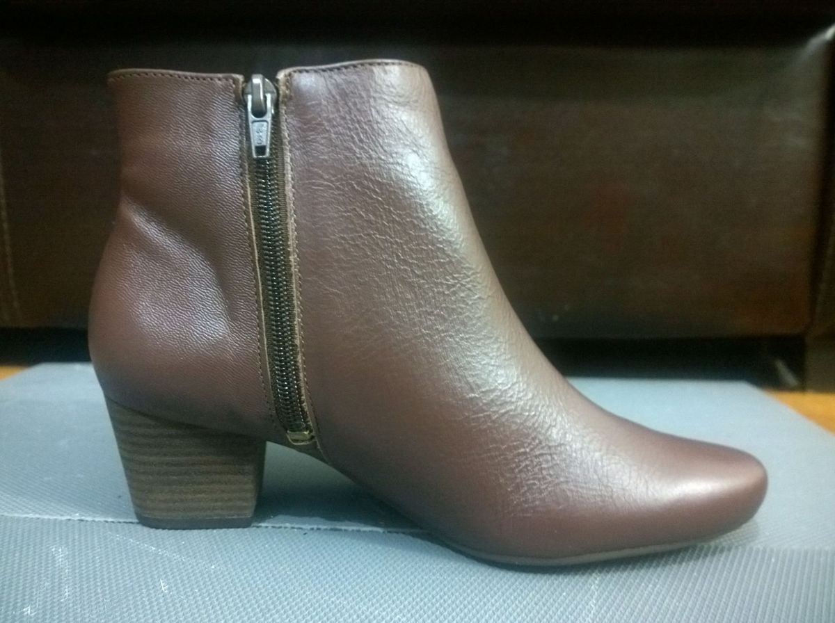 bota feminina cano curto usaflex