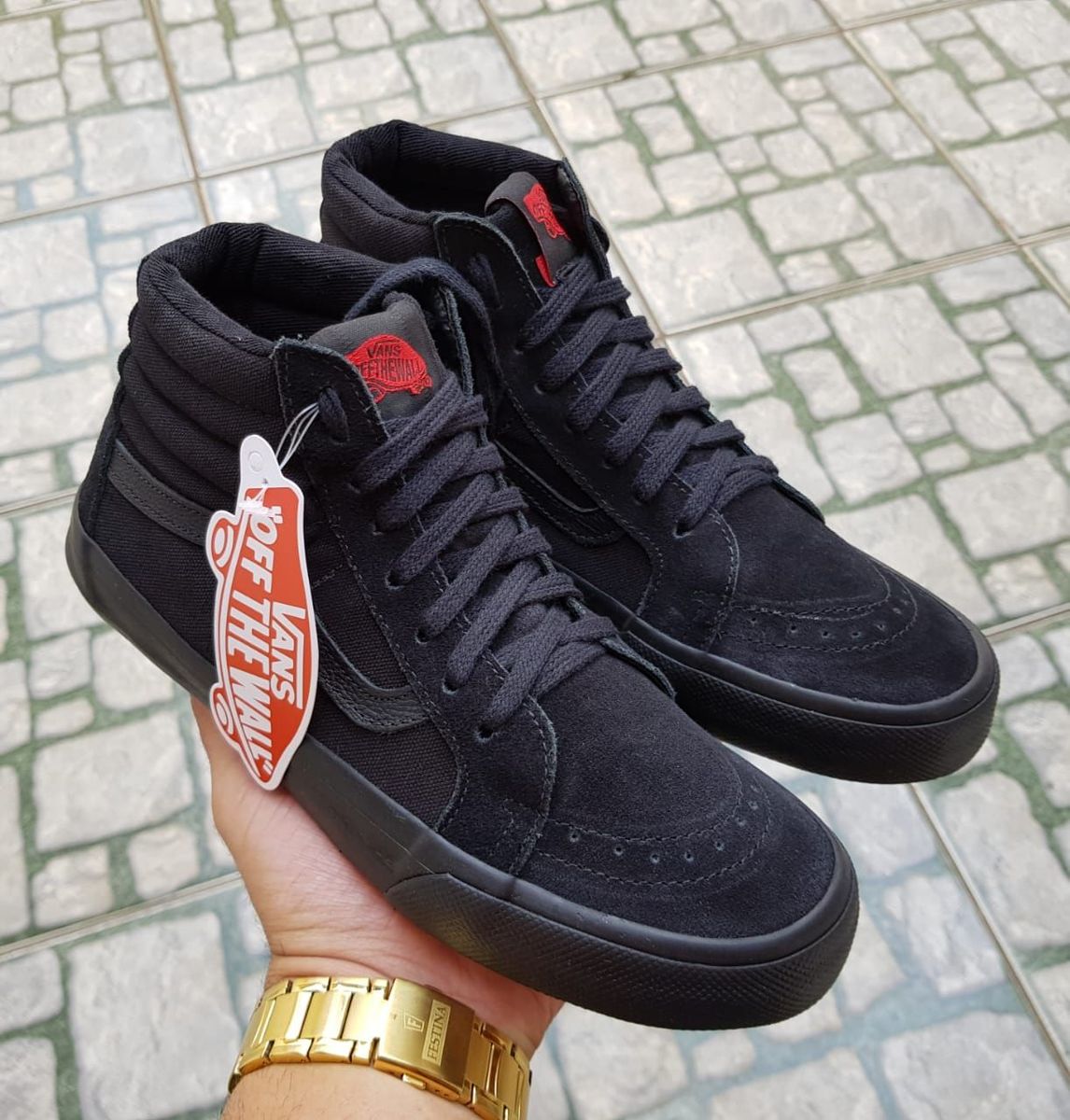 Vans best sale preto botinha