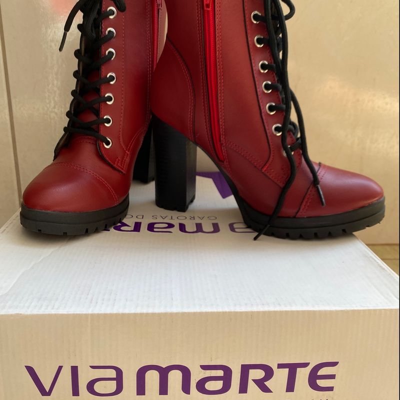 Bota coturno best sale via marte vermelha