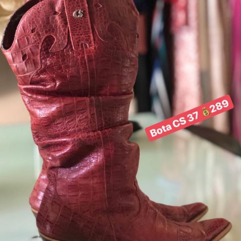 Bota Vermelha Texana Carmen Steffens Bota Feminina Carmen Steffens Usado  40594686 enjoei