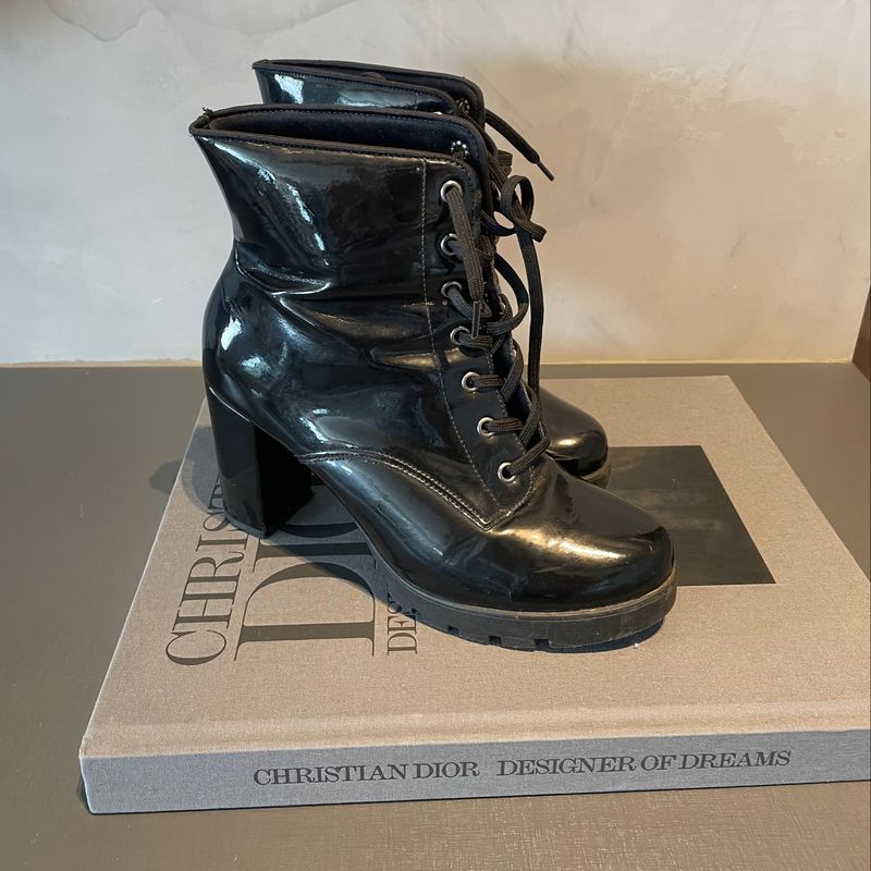 Bota Verniz Preta Arezzo 37 Bota Feminina Arezzo Usado 85179848