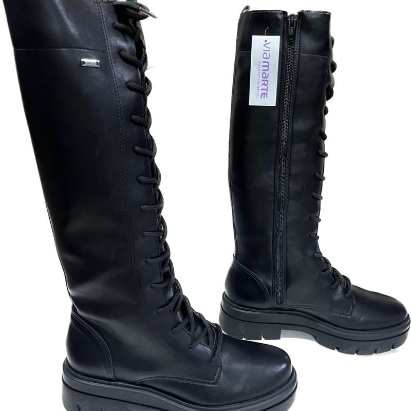 Bota cano longo salto fino best sale via marte