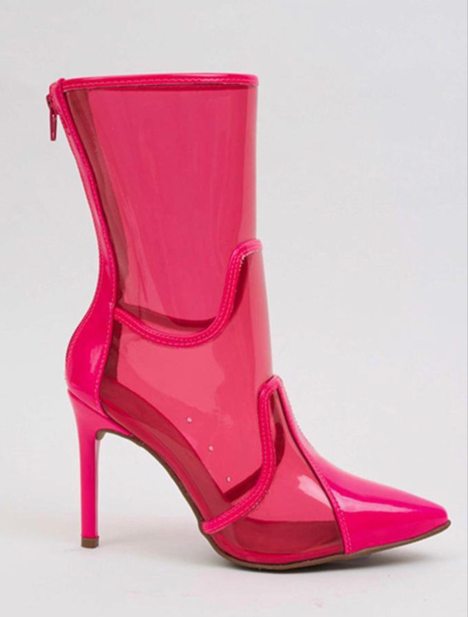 Bota Vinil Rosa | Bota Feminina My Favorite Nunca Usado 79151177 | enjoei