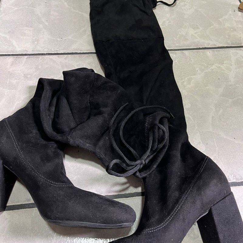 Bota Zatz Suede Preto Bota Feminina Zatz Usado 96942104 enjoei