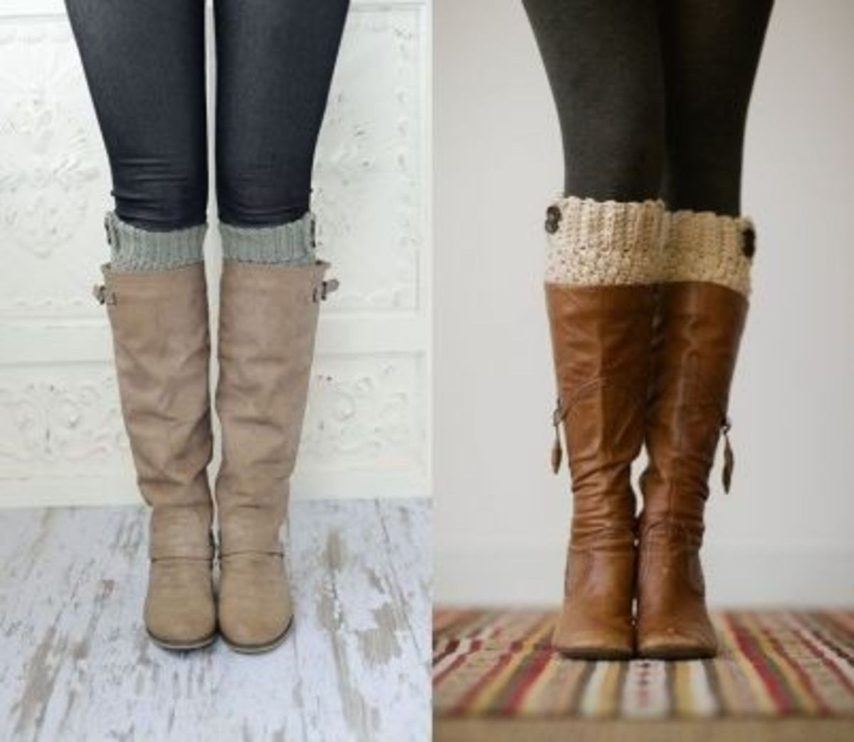 bota de cano alto e salto