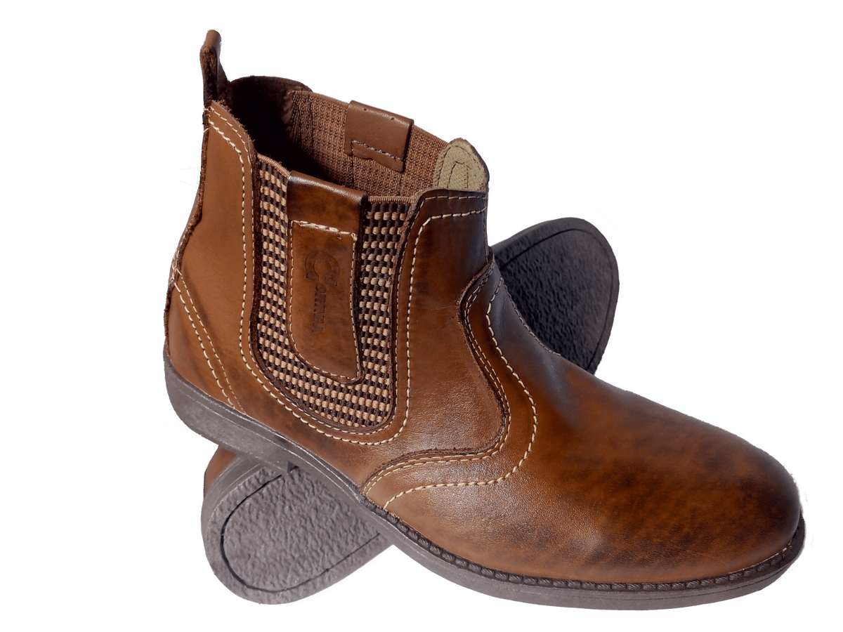 bota masculina social cano curto