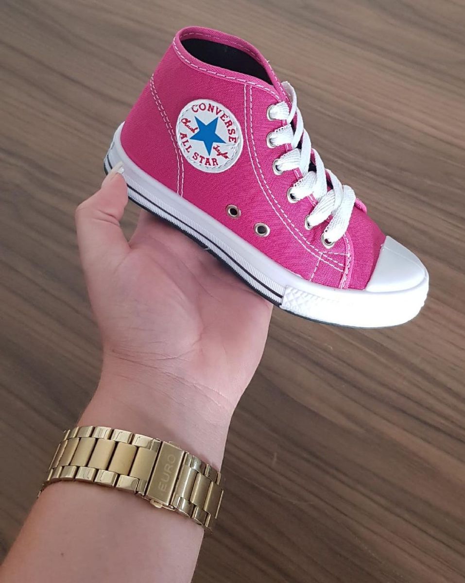 all star rosa botinha