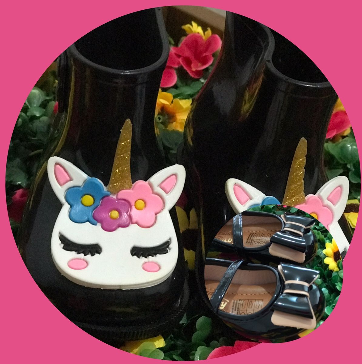 botinha hello kitty