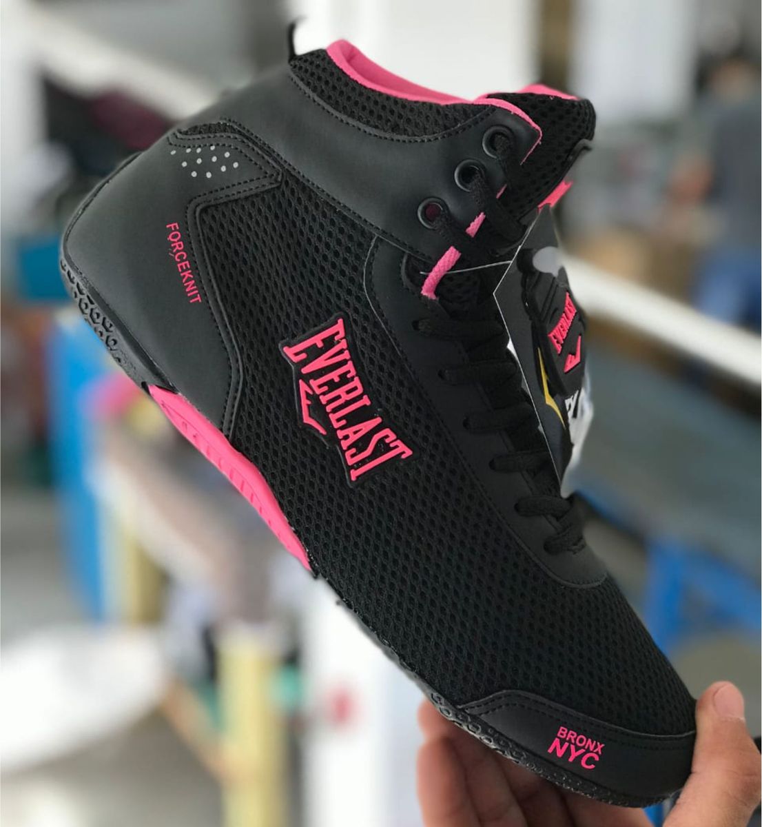 Botinha Preto Pink Feminina Everlast Force Fitness