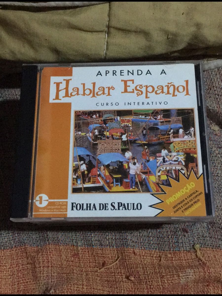 Box Cd Aprenda a Hablar Español Curso Interativo Folha de S. Paulo ...