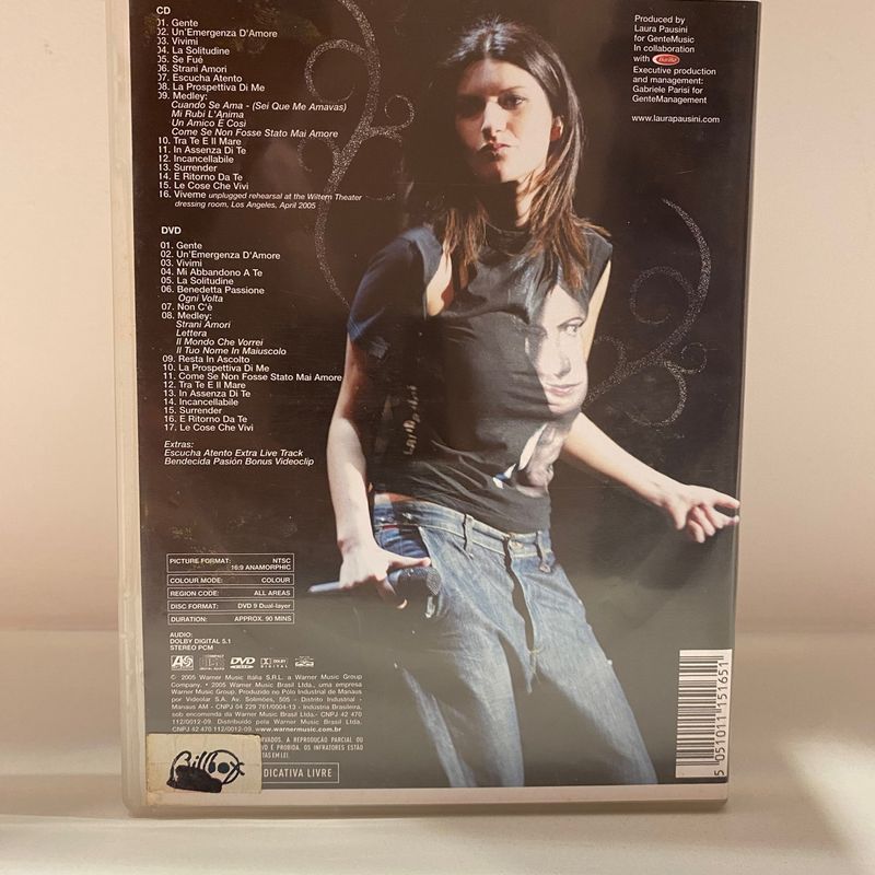 DVD + CD Laura Pausini - Live In Paris 05