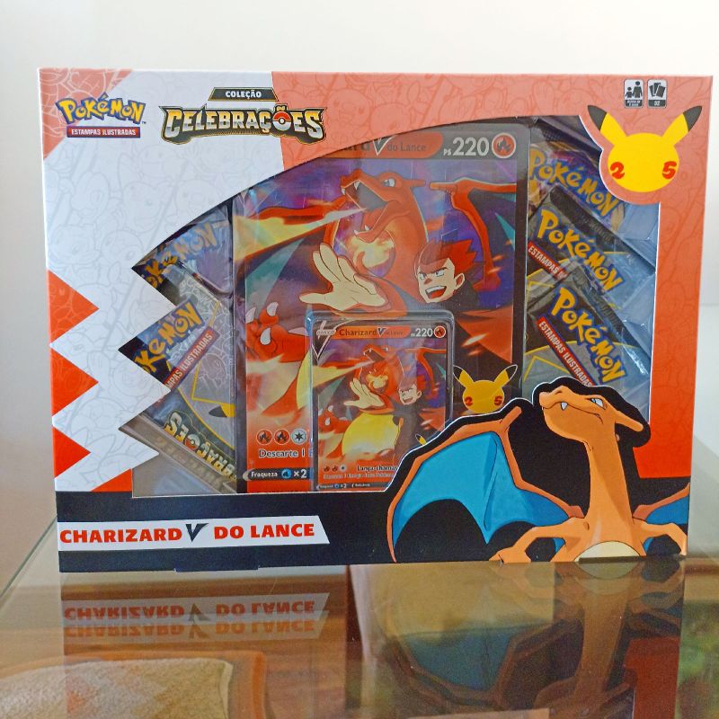 Box Celebrações Charizard V Do Lance Cartas Pokemon Original