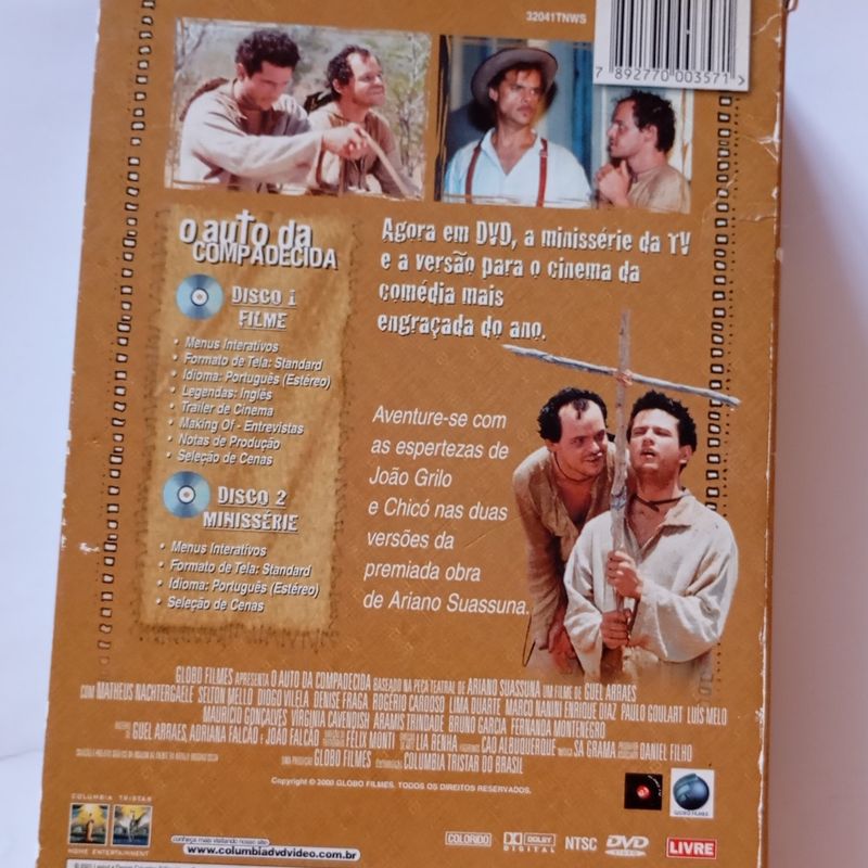 Box Dvd Duplo O Auto da Compadecida | Columbia Usado 102913927
