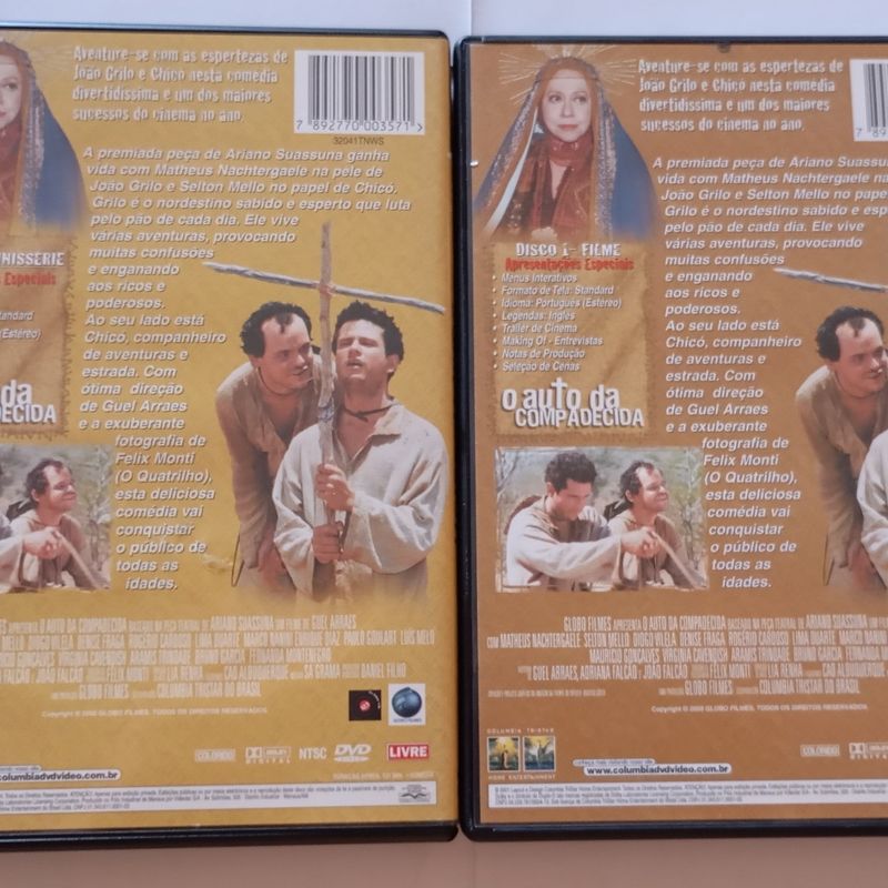 Box Dvd Duplo O Auto da Compadecida | Columbia Usado 102913927
