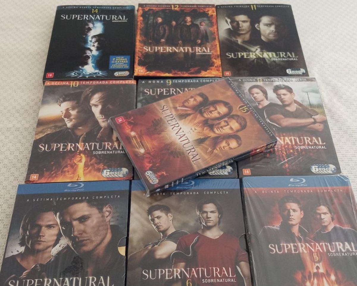 Box Dvds e Bluray Supernatural Filme e Série Dvd Nunca Usado 82746278 enjoei