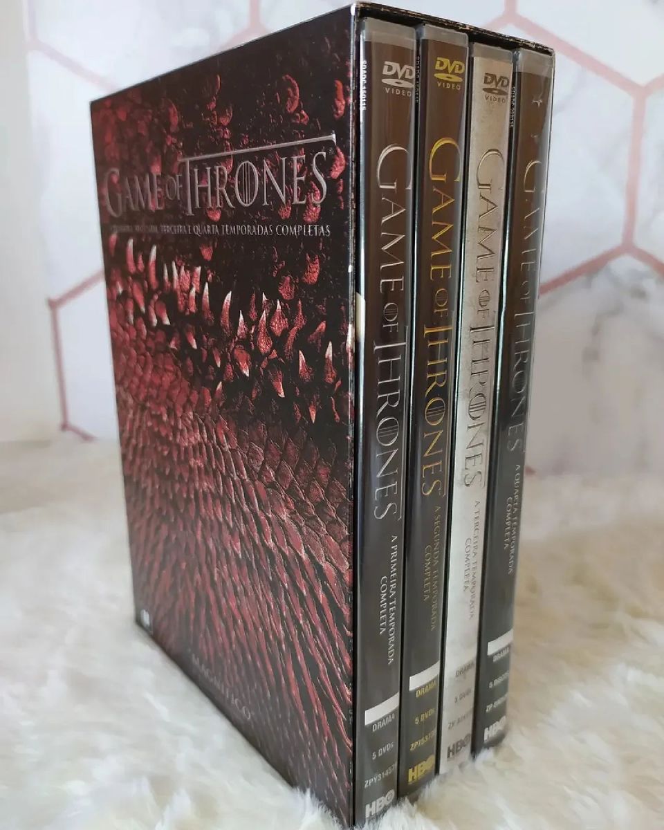 Box Dvds Game Of Thrones (1 a 4 Temporada) Filme e Série Hbo Usado