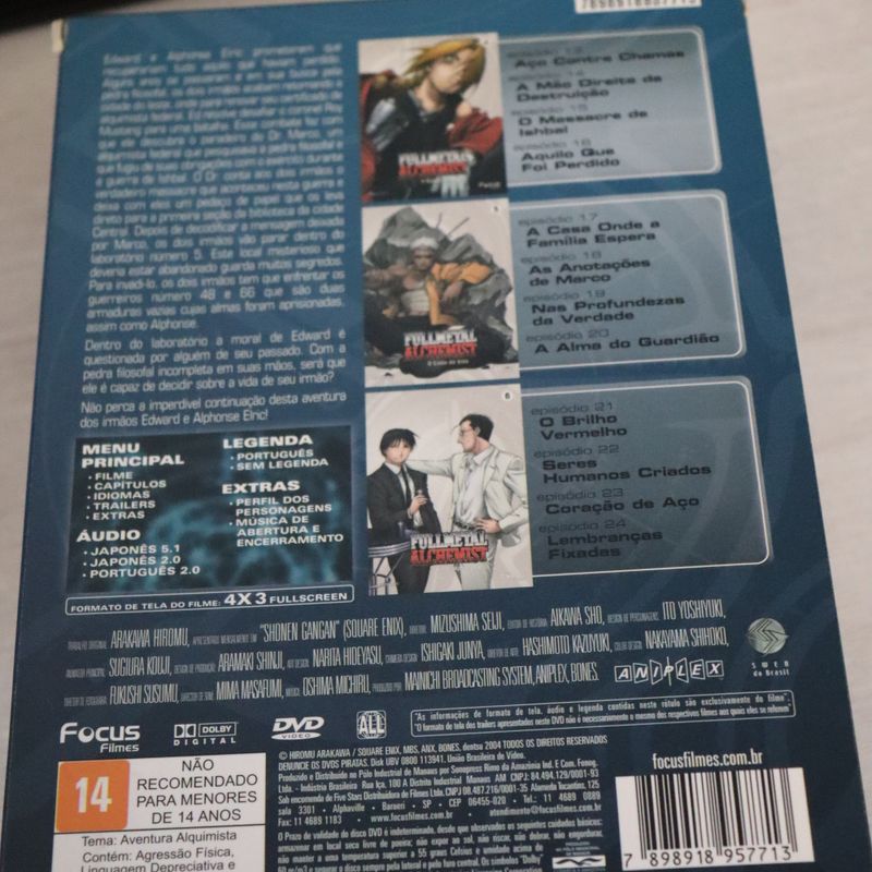 FullMetal Alchemist Série Clássica Completa em DVD - Escorrega o Preço