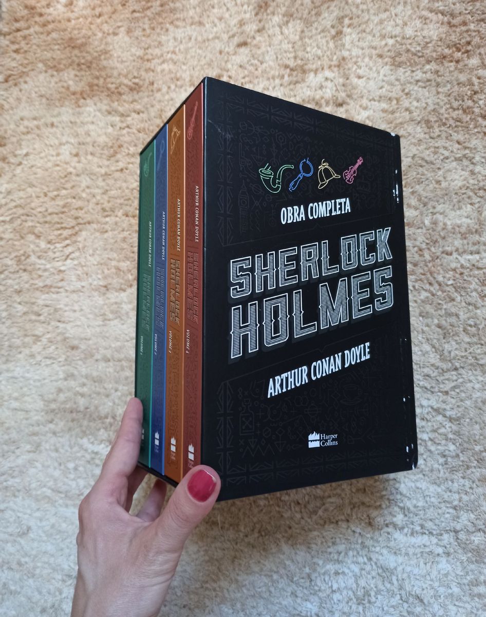Box Livros - Obra Completa Sherlock Holmes, 4 Volumes | Livro Sherlock ...