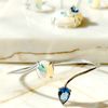 bracelete feminino madrepérola london blue rádio branco - pulseiras encanto joias
