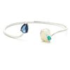 bracelete feminino madrepérola london blue rádio branco - pulseiras encanto joias