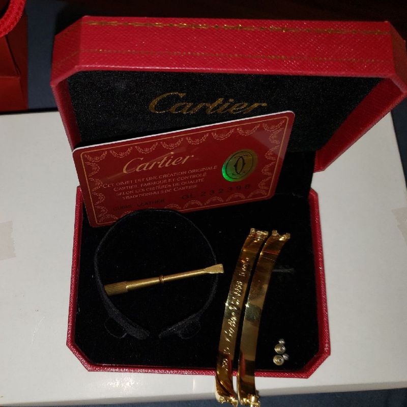 Bracelete Love Cartier Dispon vel J ia Feminina Cartier Nunca Usado 36887010 enjoei