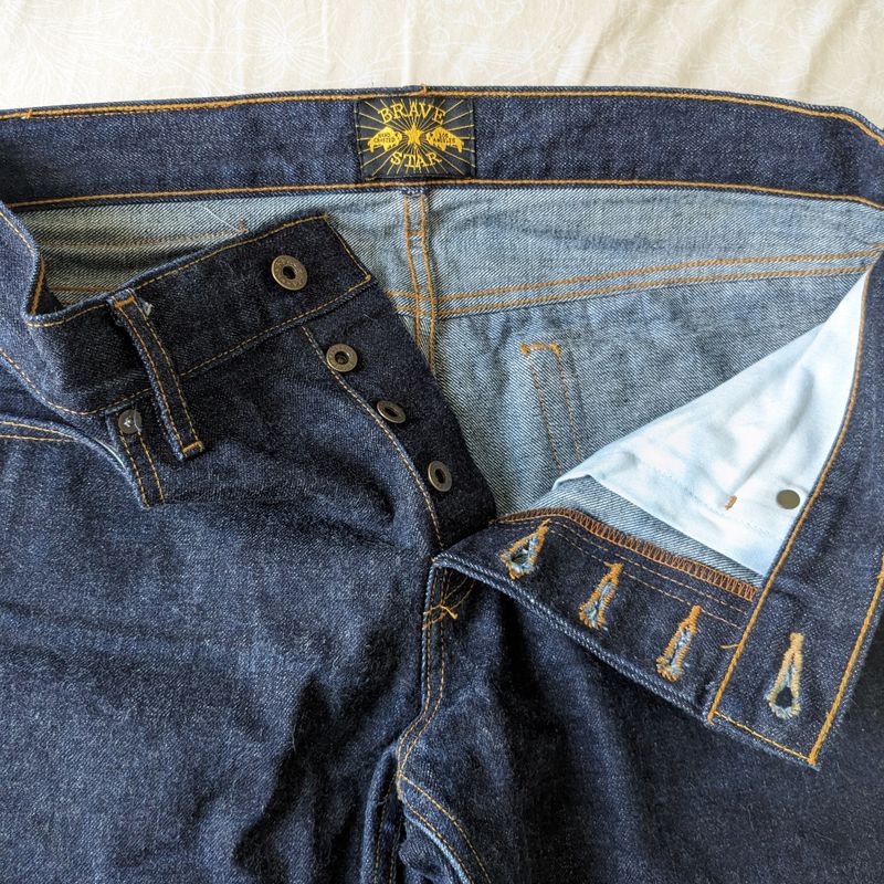 Brave Star 'Raw Denim' Selvedge Jeans, Calça Masculina Brave Star Nunca  Usado 97238190