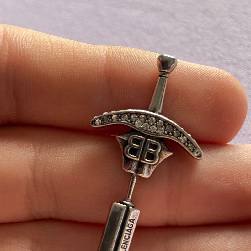 Brinco Earring Balenciaga Goth Sword | Balenciaga Nunca Usado