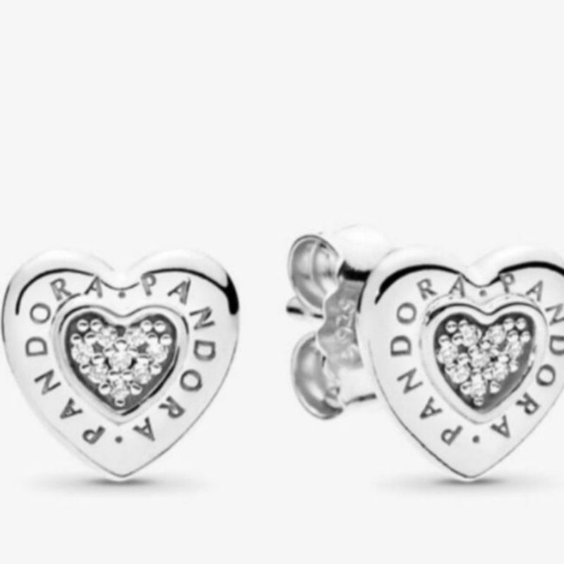 Brinco Pandora Coração com Caixa | Bijuteria Feminina