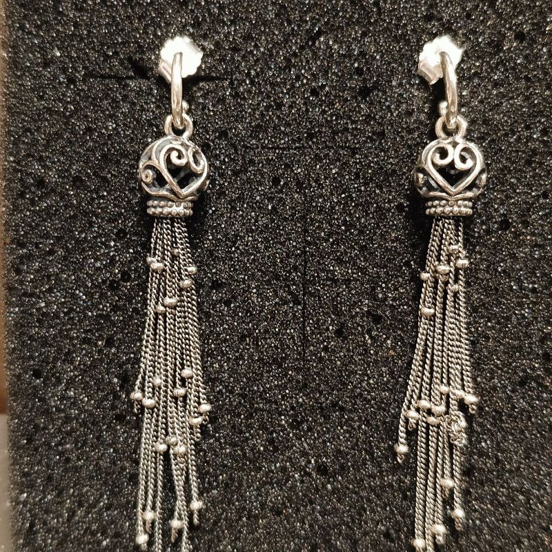 Pandora Jewelry Pandora Enchanted Tassel Earrings Enchanted Heart