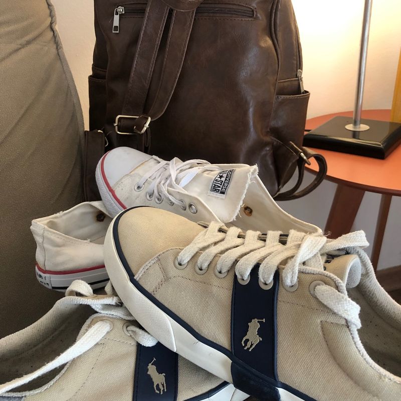 Brinde Tênis Polo Ralph Lauren Mochila Couro e All Atar Tênis