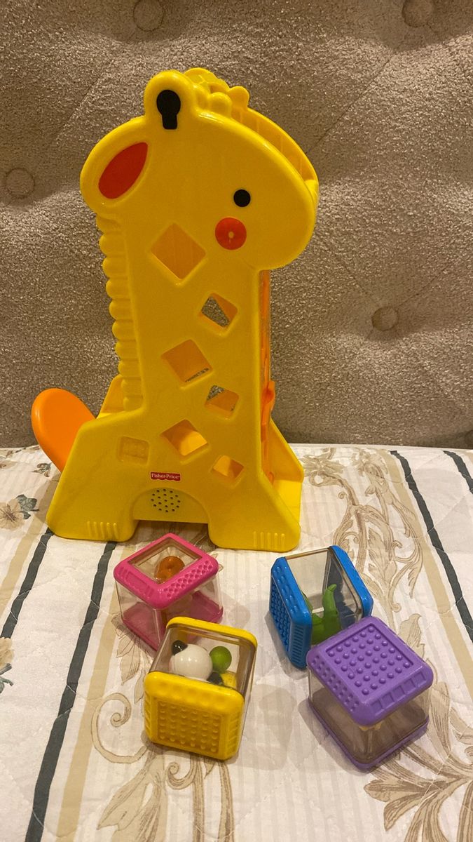 Girafa Pick a Block, Fisher Price, Mattel - WT Promoções