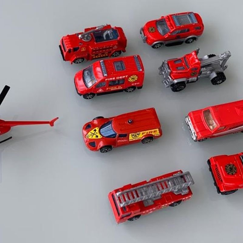 Kit 3 Carrinho Bombeiro Helicóptero Motinha Brinquedo Menino Criança  Infantil Presente Barato