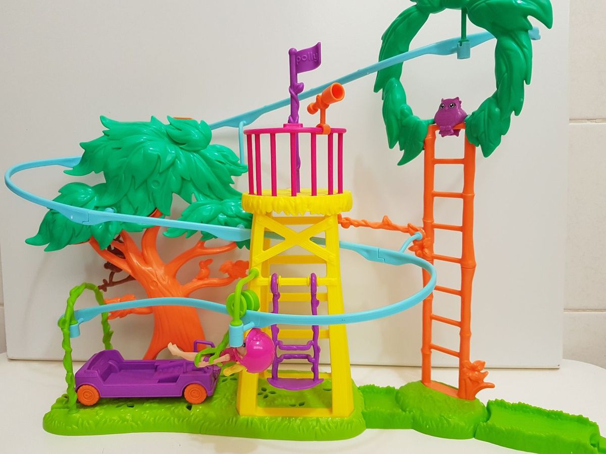 Brinquedo Polly Pocket Divers o Na Tirolesa Brinquedo Mattel Usado 27045790 enjoei