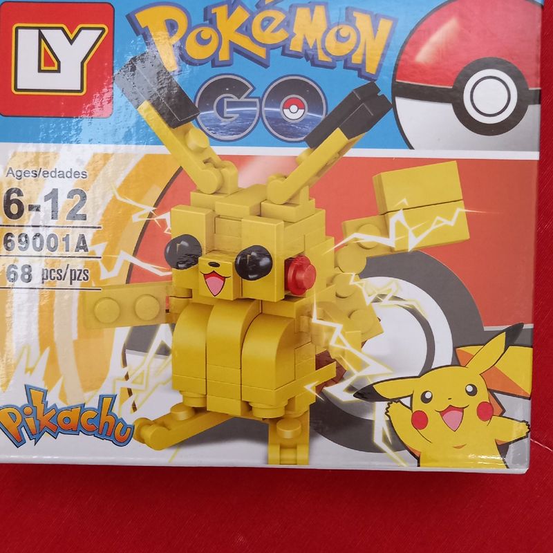 Brinquedo Tipo Lego Pokemon Pikachu- 68 Peças | Brinquedo para Bebês Ly  Tipo Lego Usado 72028528 | enjoei