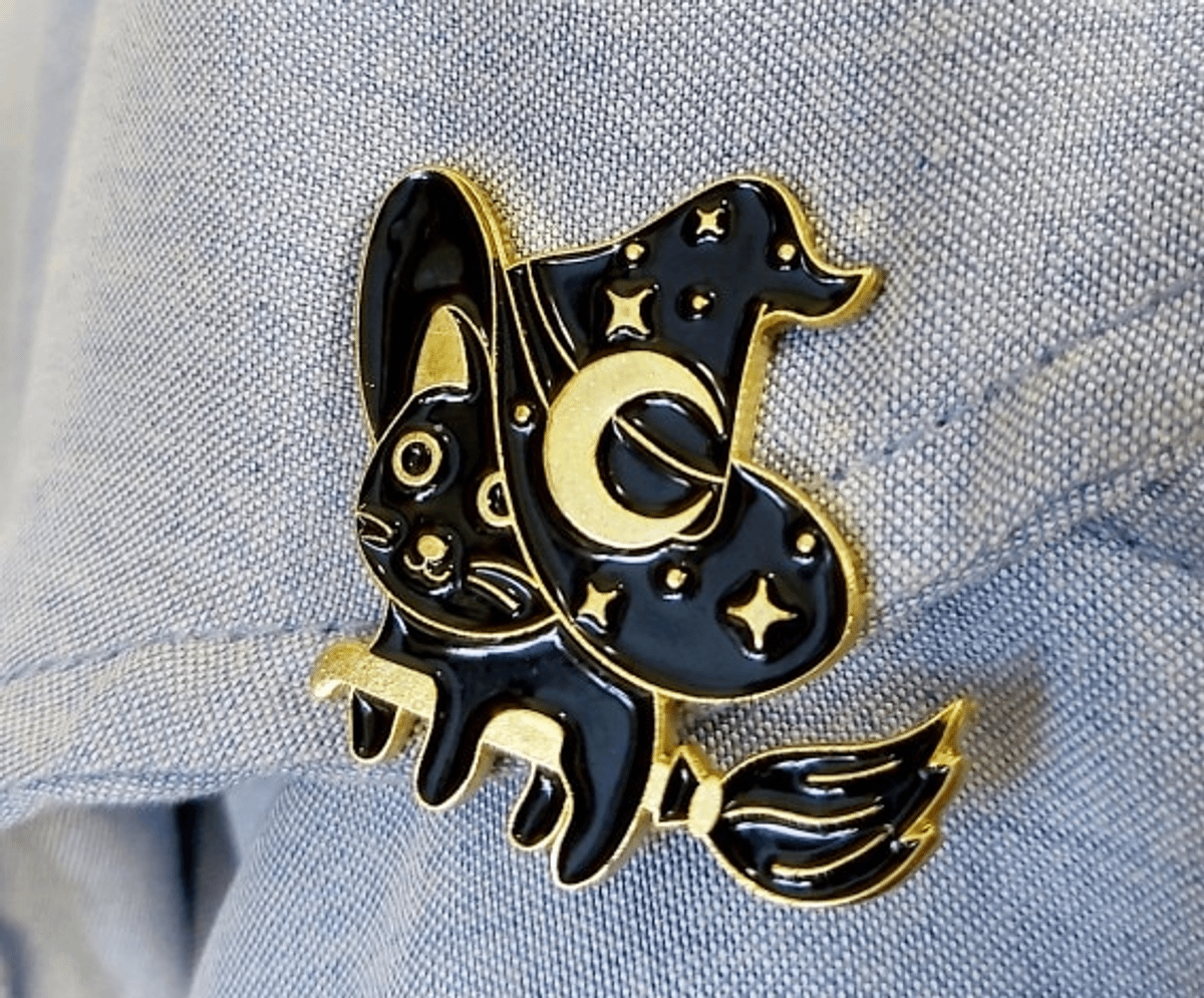 Broches Esmaltados De Gatos Preto E Branco, Broches De Gatos