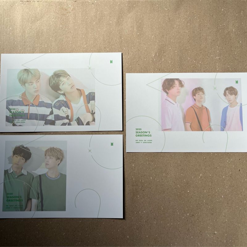 Bts Set: 3 Mini Poster Season'S Greetings 2020 - Original | Bts