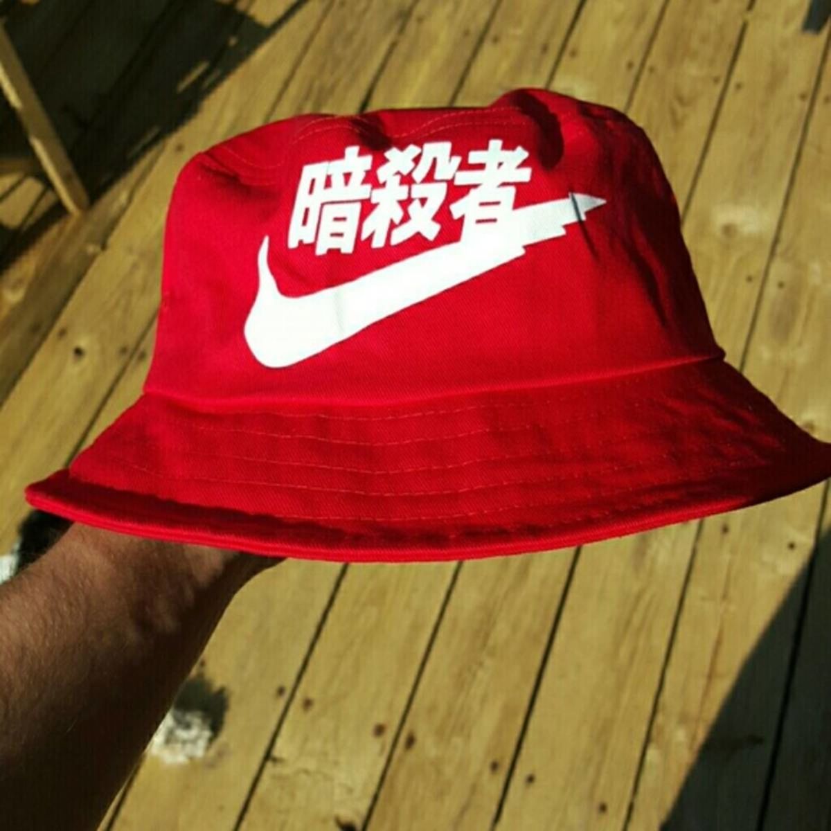 Red bucket 2024 hat nike