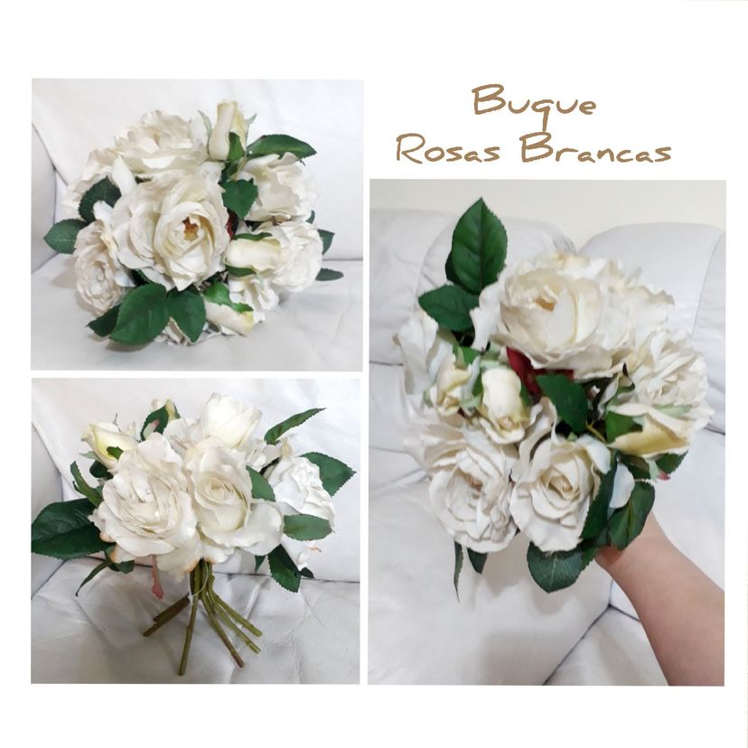 Buque de Rosas Brancas | Item de Decoração Flores-Artificiais-De-Tecido  Usado 47589405 | enjoei