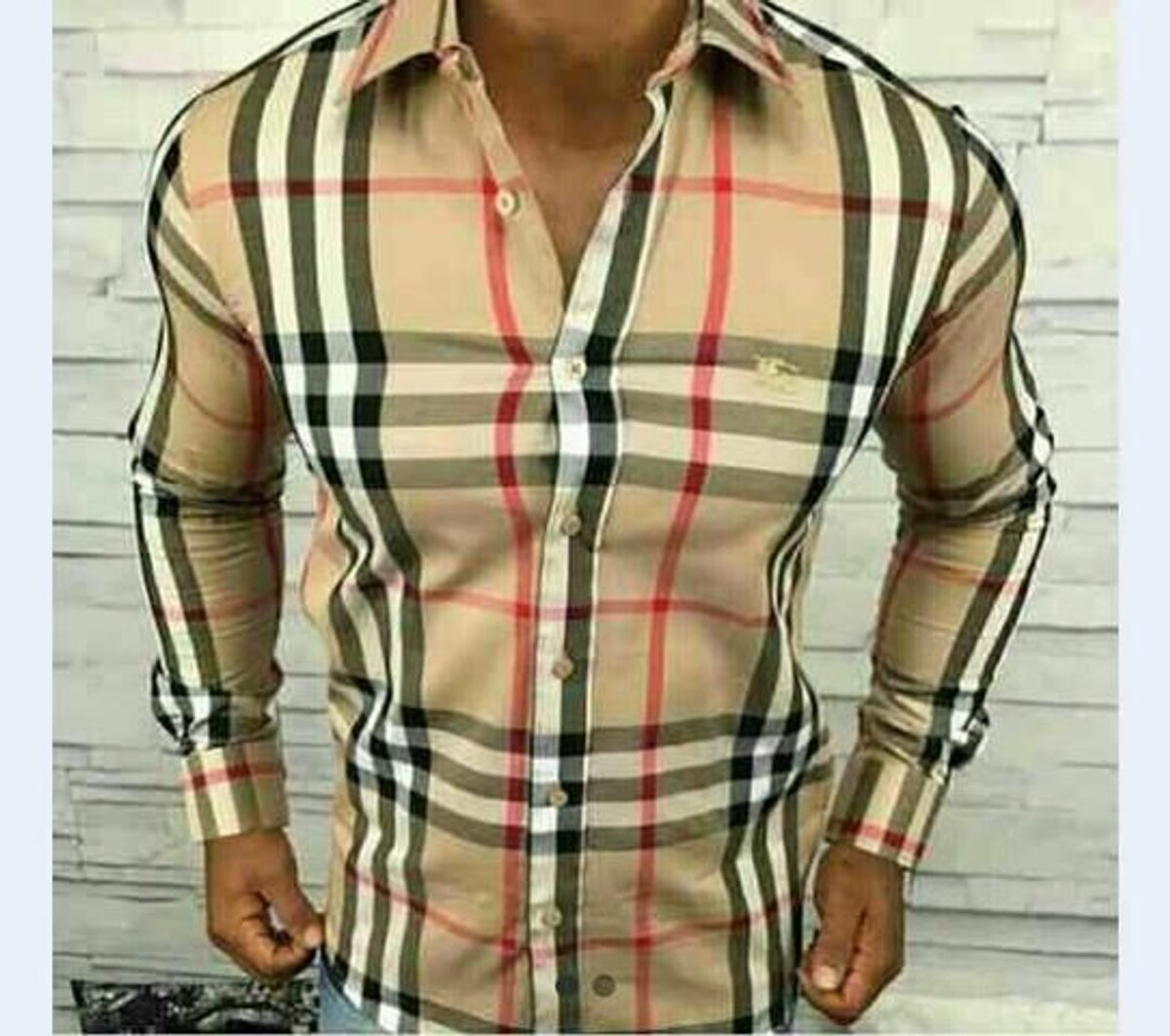 camisa xadrez da burberry