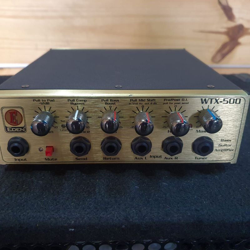 Amplificador/Cabeçote Eden Wtx500 para Contrabaixo + Caixa Eden