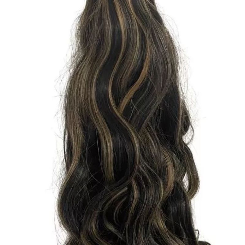 Cabelo Brasileiro Do Sul Morena Iluminada Liso 50cm/ 100G - Mona Moça  Cabelos Humanos - Mega Hair - Magazine Luiza